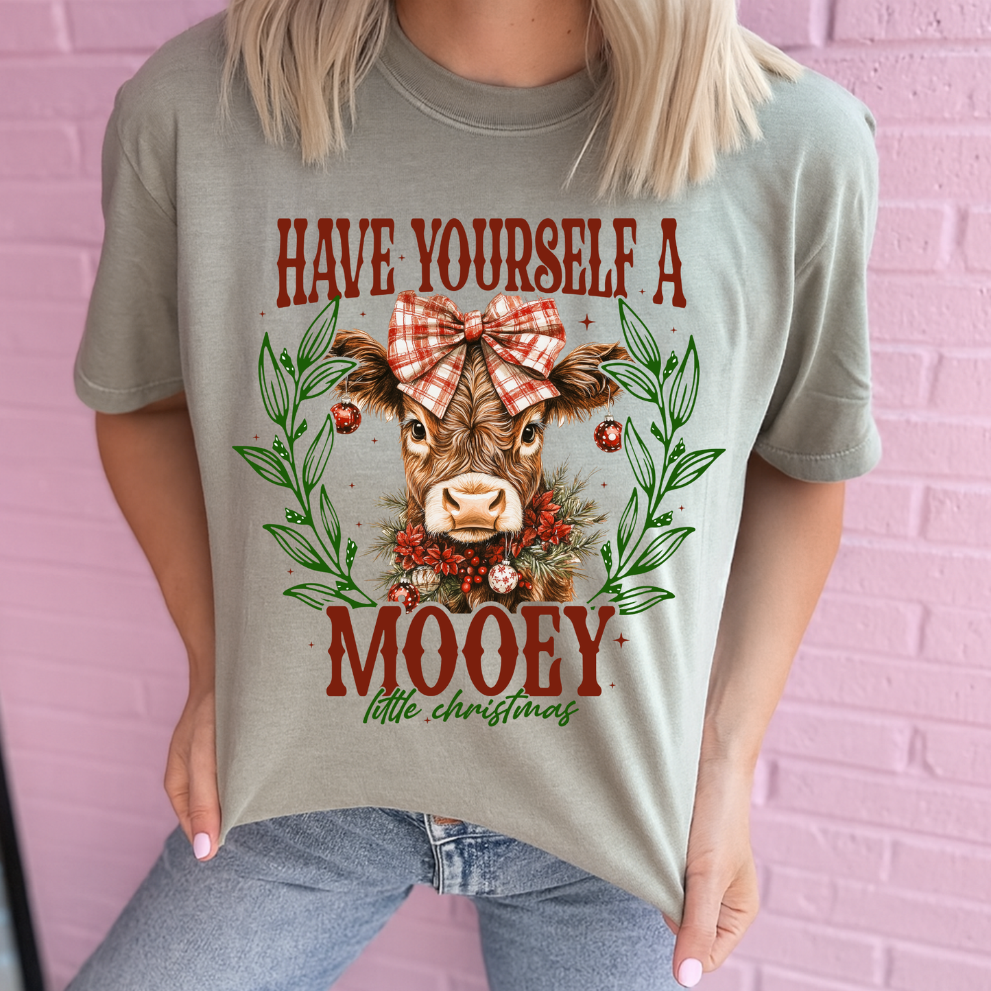 Mooey Christmas Graphic Tee (D-1073) #26193