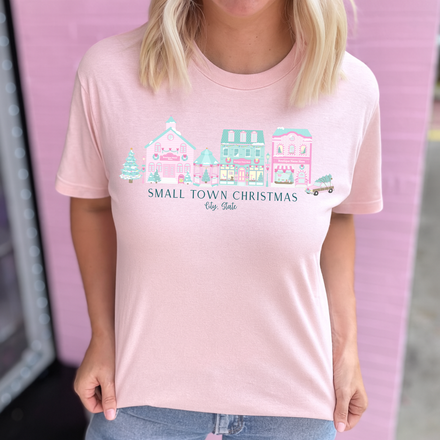 Small Town Christmas Custom Graphic Tee #26186
