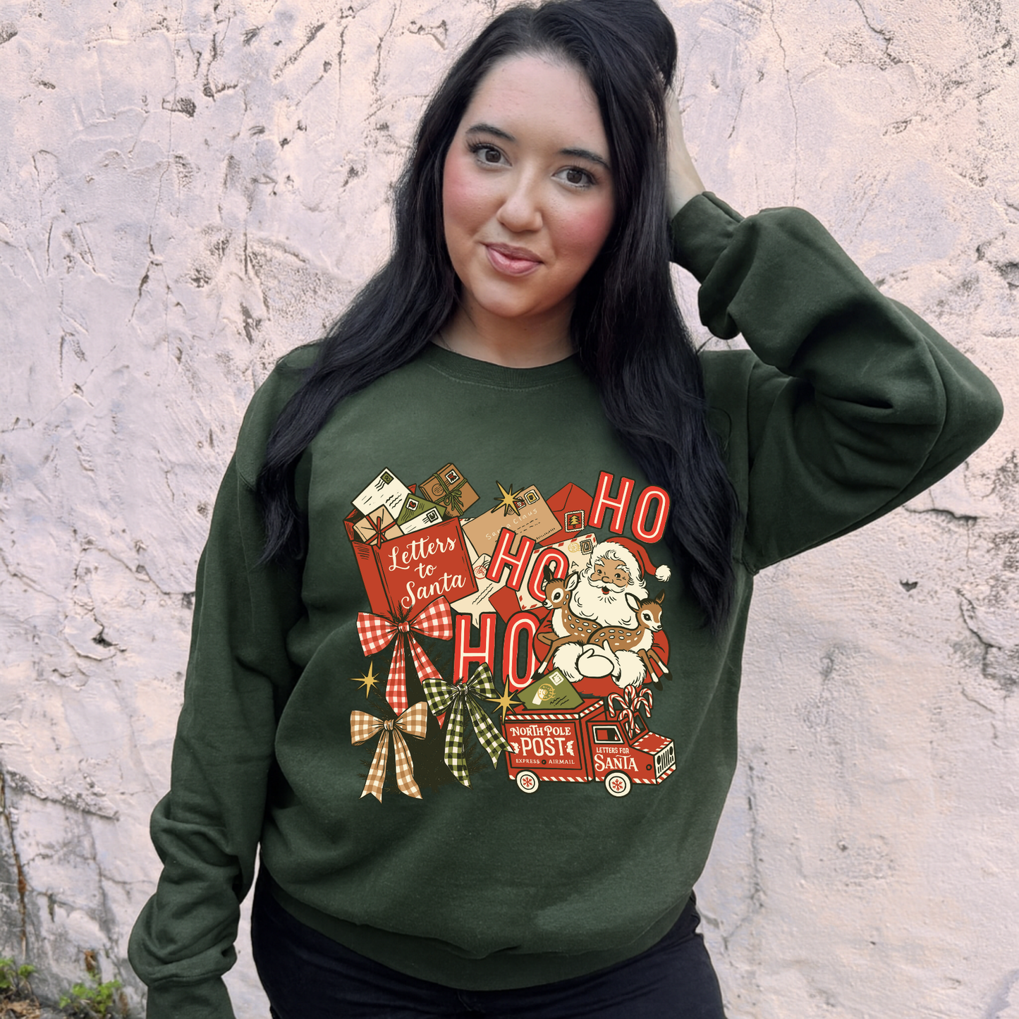 Santa Collage Graphic Crewneck