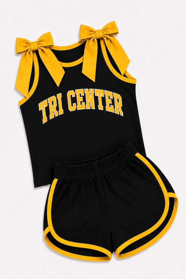 Girls Bow Tank & Short Set TRI-CENTER - PRE ORDER SEPT