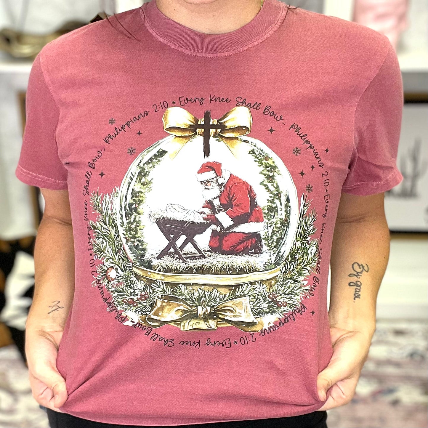 Baby Jesus & Santa Graphic Tee D-1070