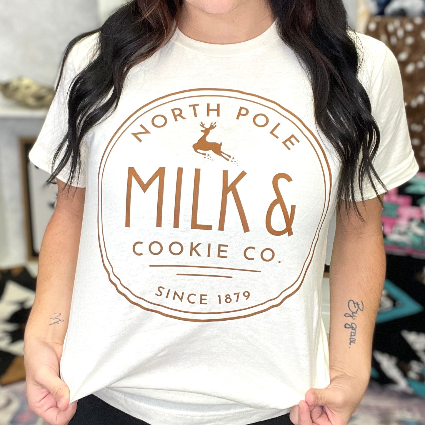 North Pole Milk & Cookies Graphic Tee