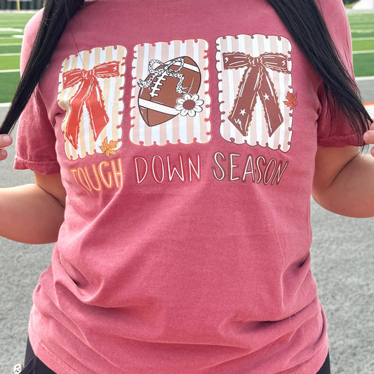 Touch Down Season Bows Graphic Tee