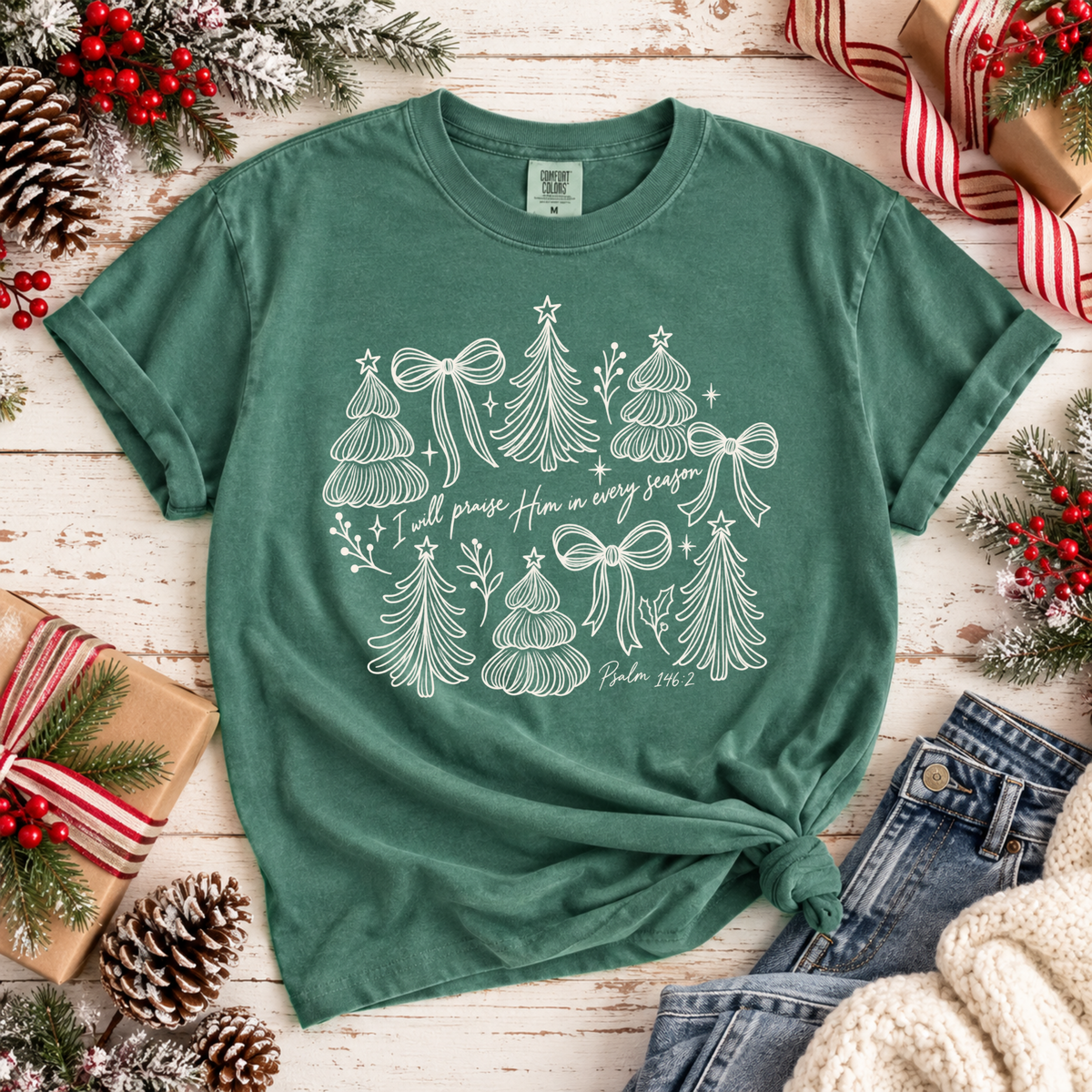 I Will Praise Him in Every Season Tee