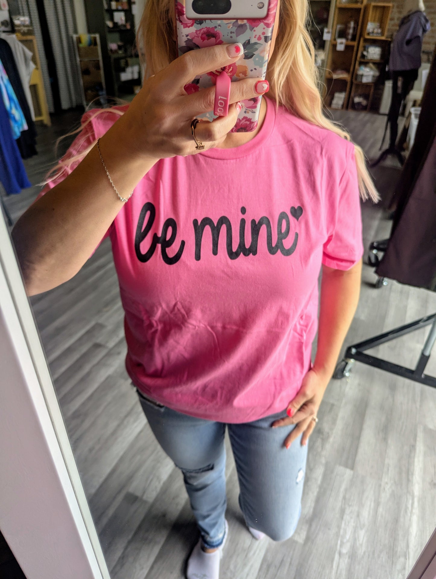 Be Mine Pink Graphic Tee