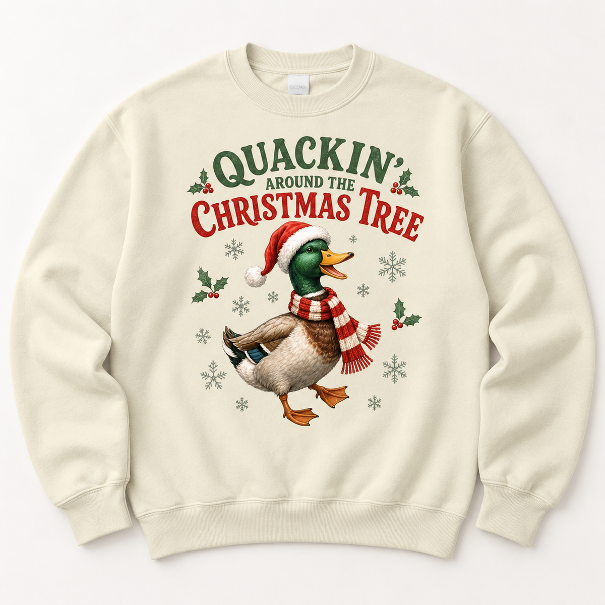Quackin' Around the Christmas Tree Crewneck