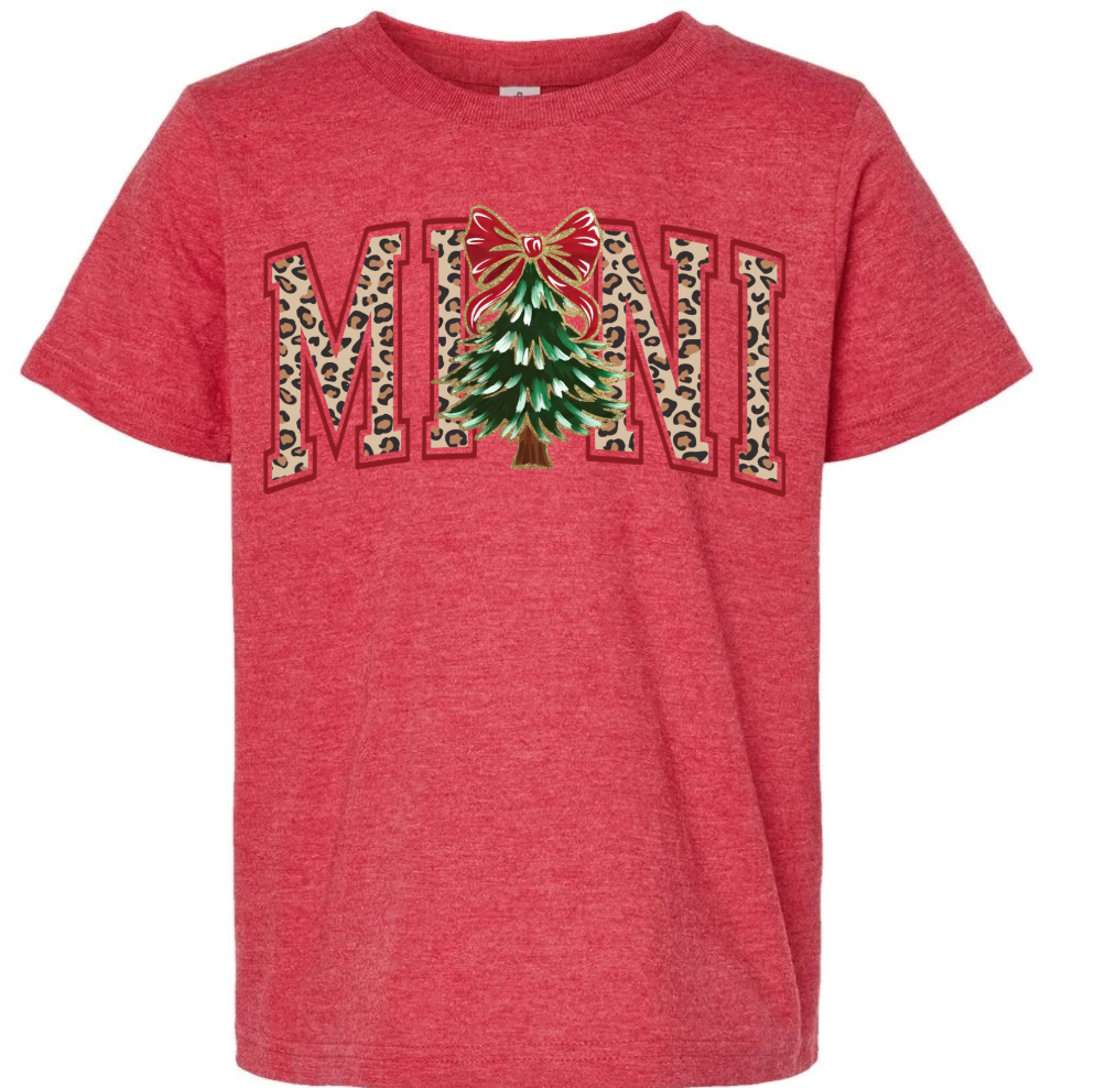 Leopard Mama/Mini Christmas Tree Graphic Tee