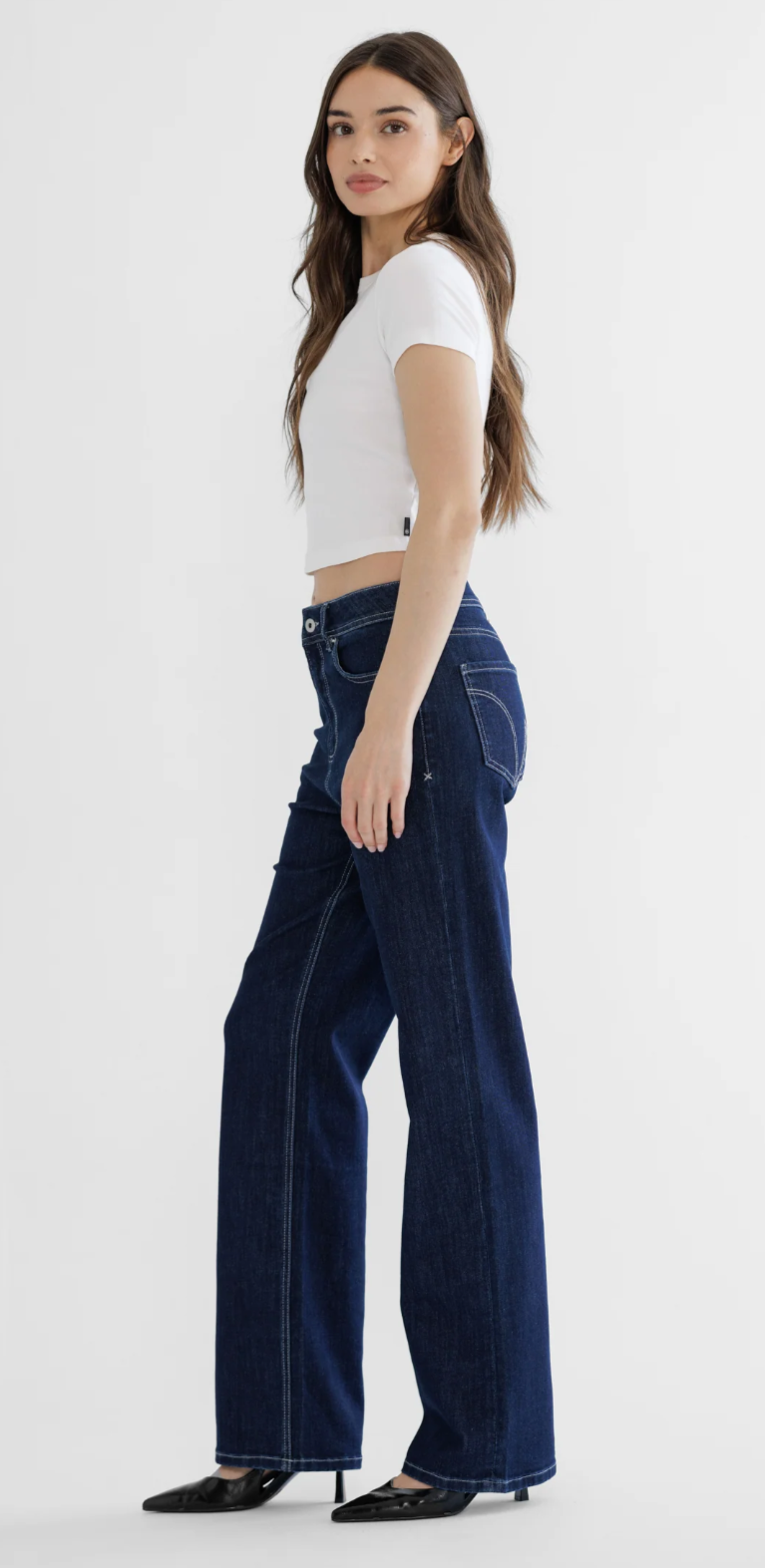 Mica Denim High Rise Straight Leg Loose Fit