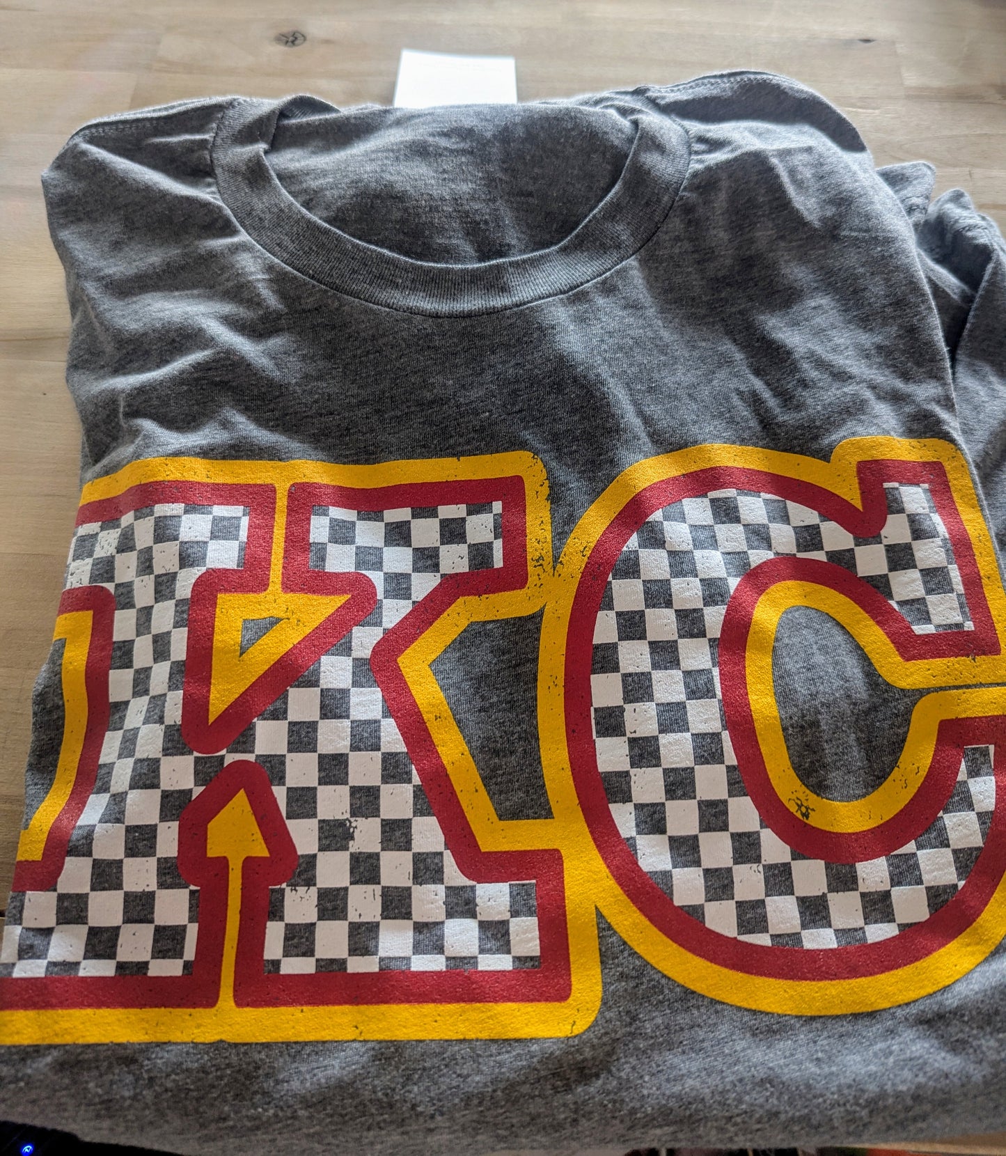 KC Checkered Graphic Tee - Mama Mahomes Collection