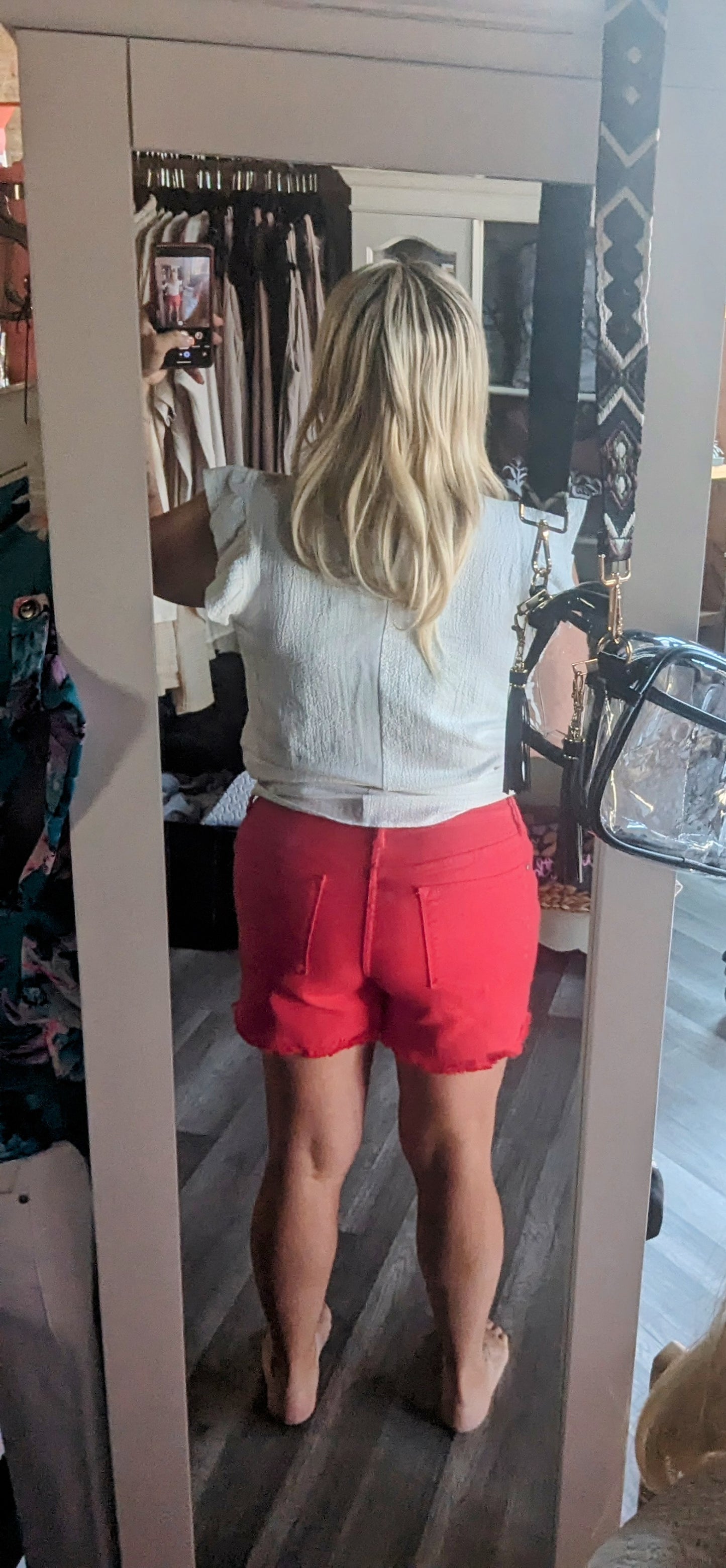 Judy Blue Red Denim Shorts