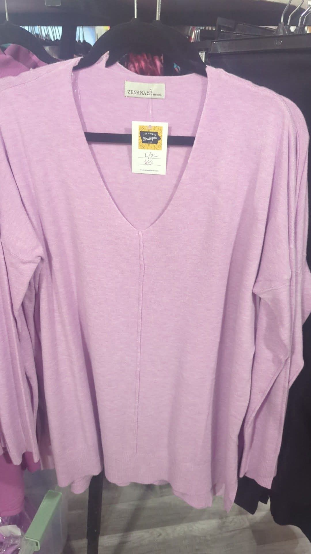 Zenana Super Soft Light Weight Sweater - Lavender