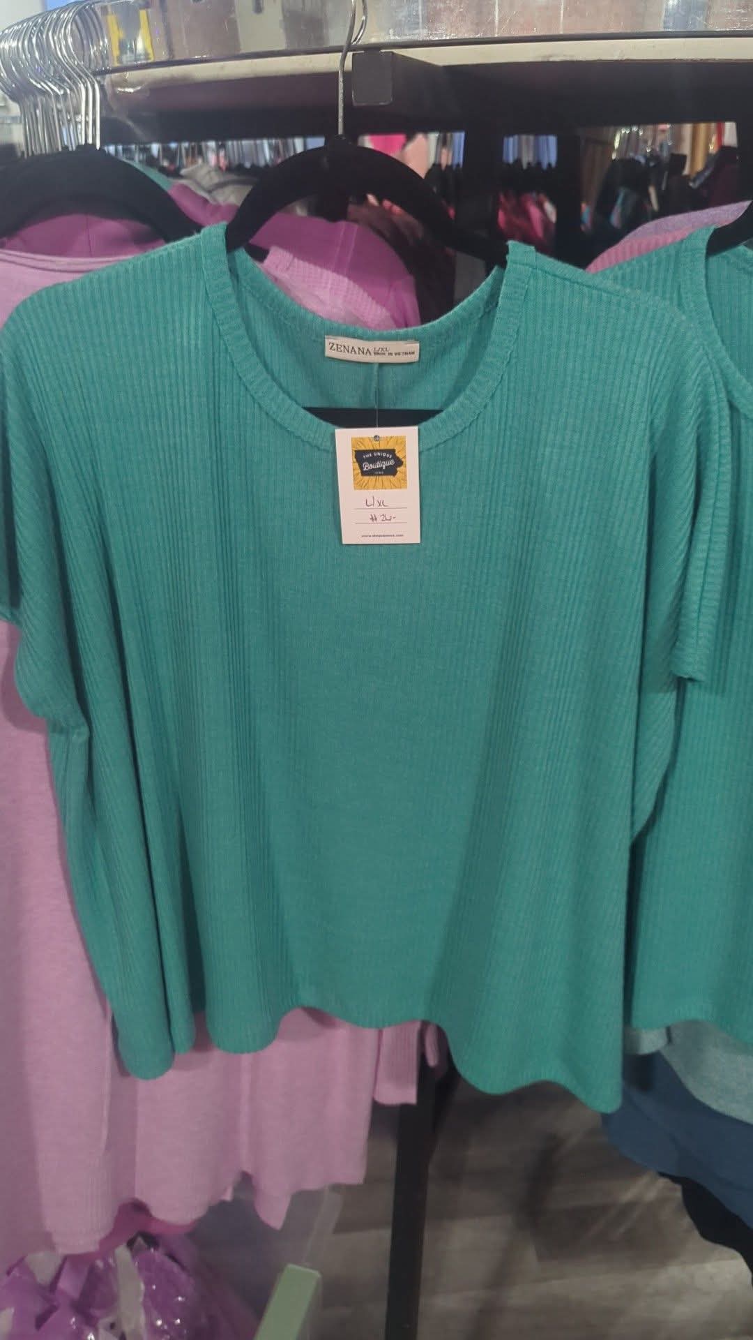 Turquoise Knit Top
Light weight - super Soft