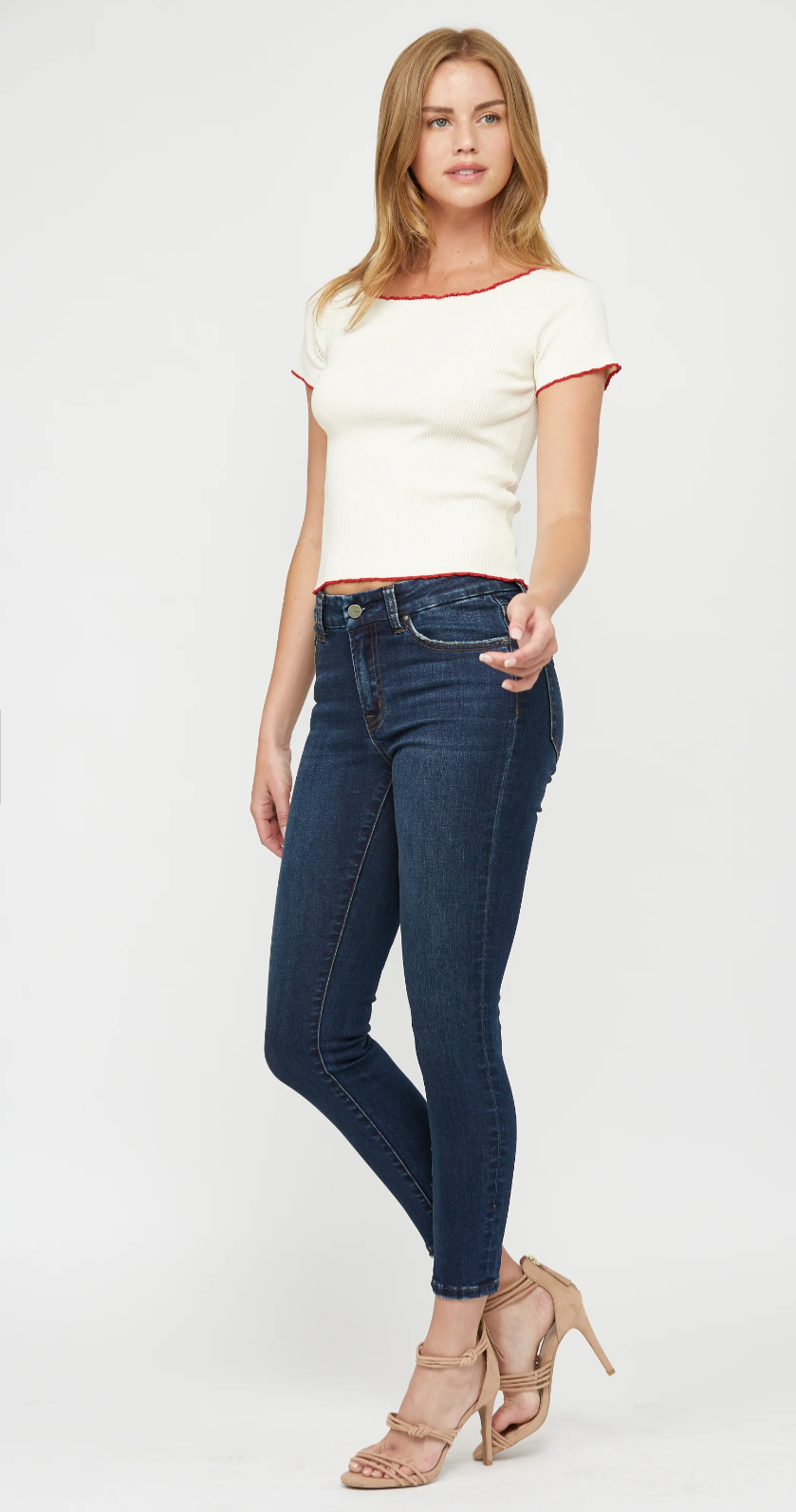 Mica Denim Mid Rise Ankle Skinny