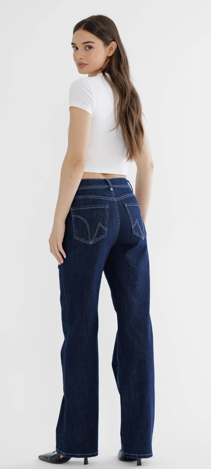 Mica Denim High Rise Straight Leg Loose Fit