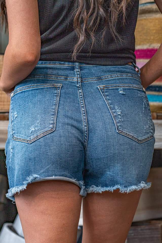 Judy Blue Floral Pocket/Patch Shorts