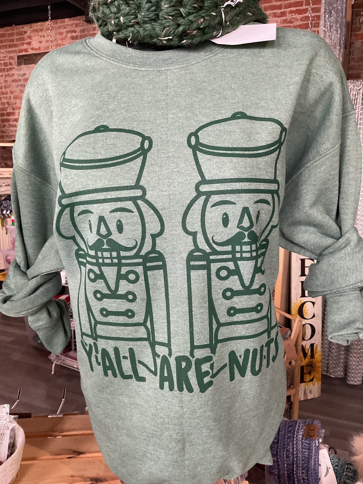 Y’all Are Nuts Crewneck Sweatshirt