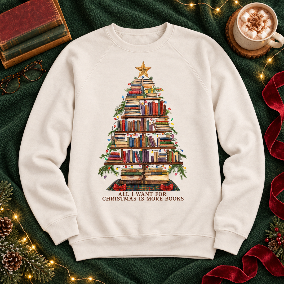 All I Want for Christmas is More Books Crewneck
