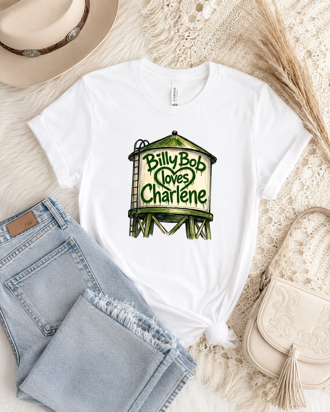 Billy Bob Loves Charlene Bella Canvas Graphic Tee