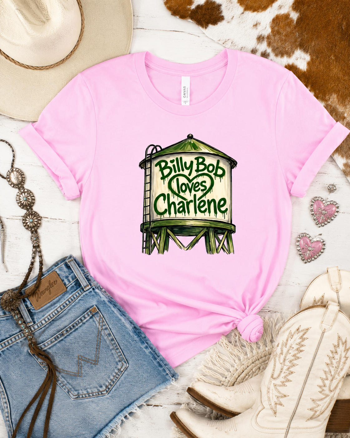 Billy Bob Loves Charlene Bella Canvas Graphic Tee