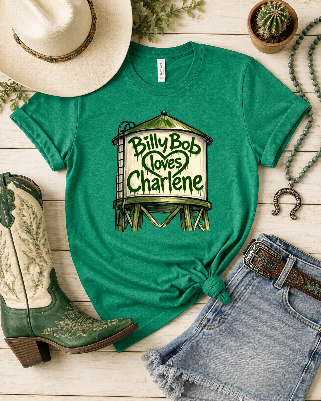 Billy Bob Loves Charlene Bella Canvas Graphic Tee