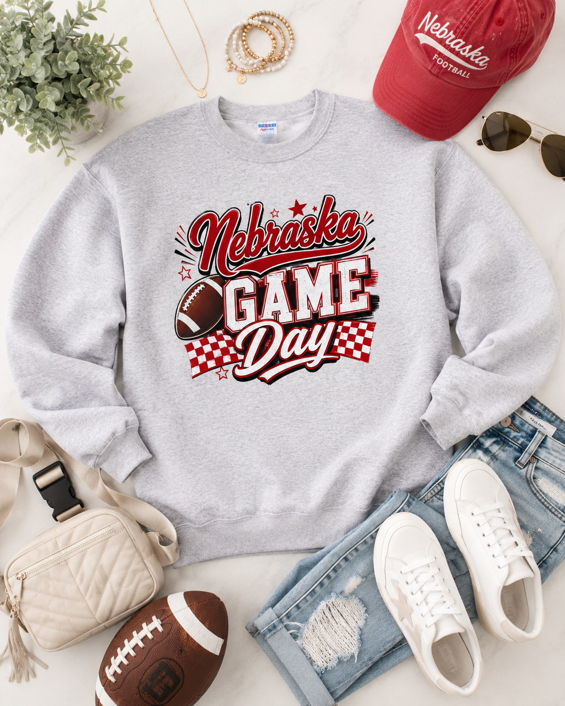 Nebraska Game Day Cozy Graphic Sweatshirt