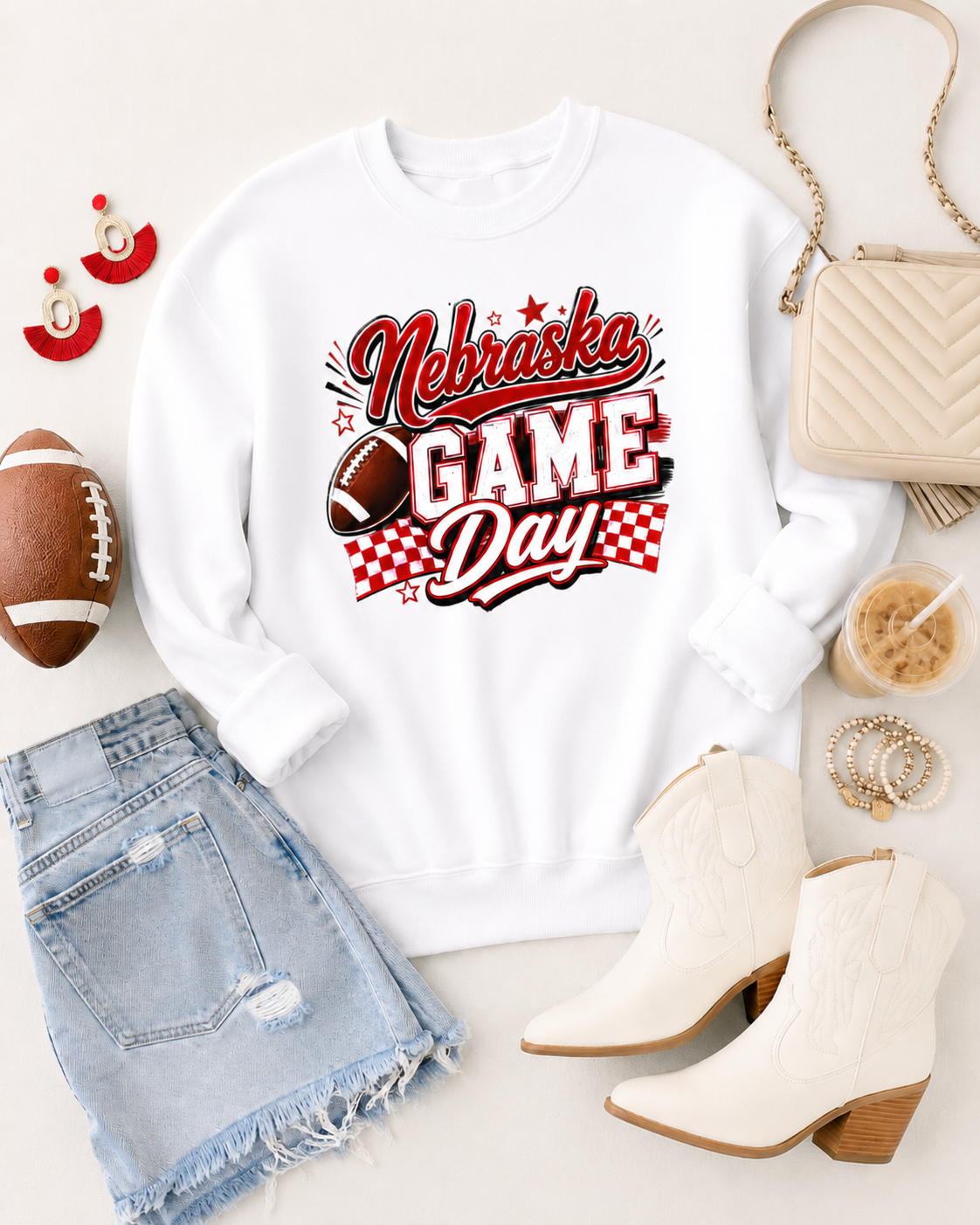 Nebraska Game Day Cozy Graphic Sweatshirt