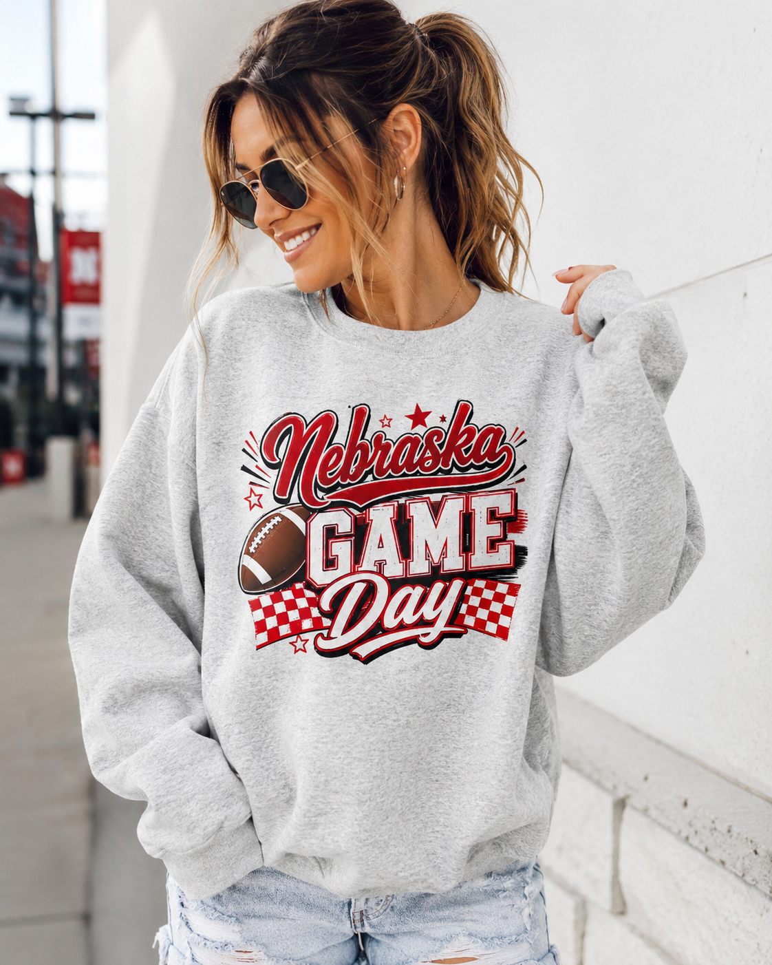Nebraska Game Day Cozy Graphic Sweatshirt