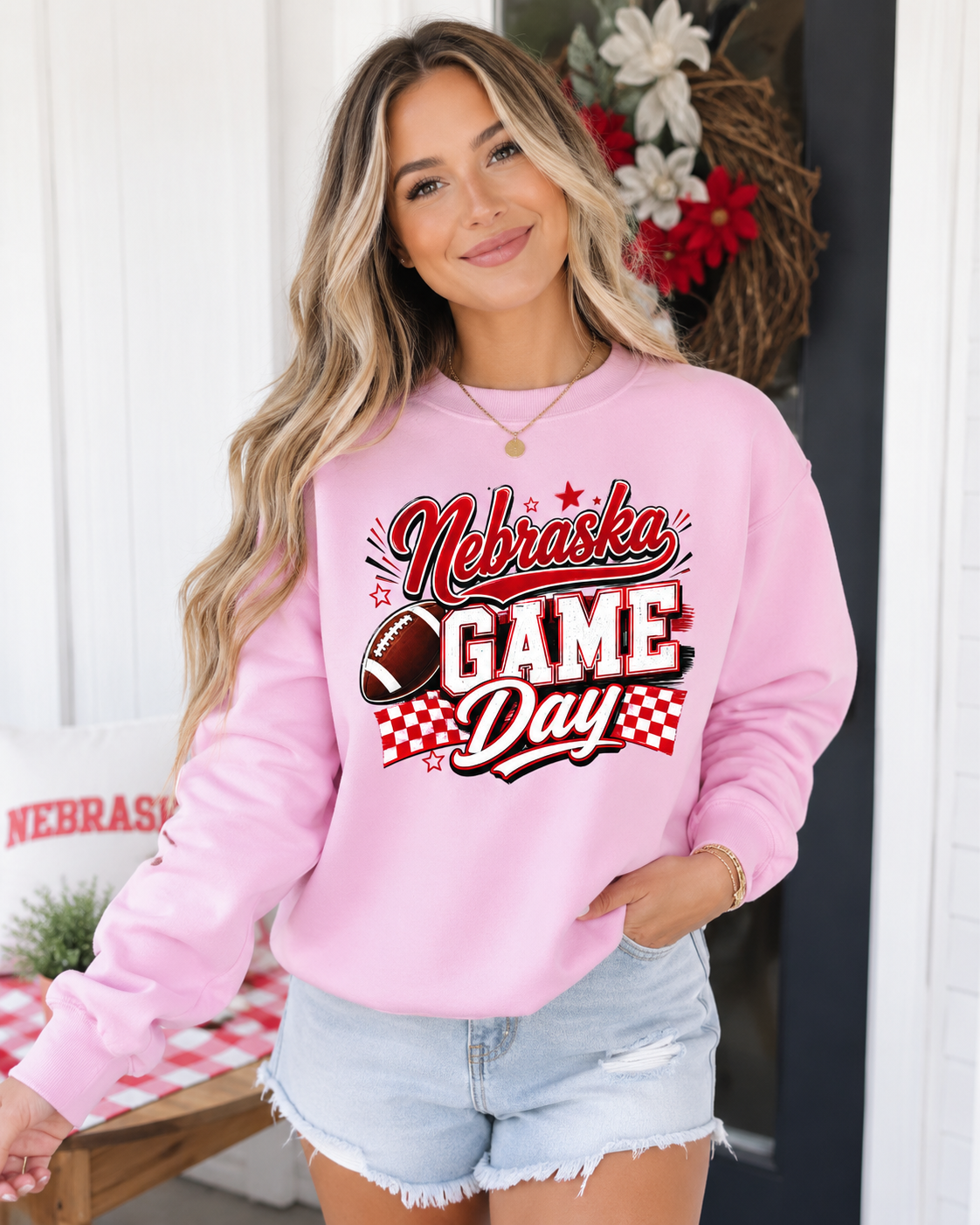 Nebraska Game Day Cozy Graphic Sweatshirt