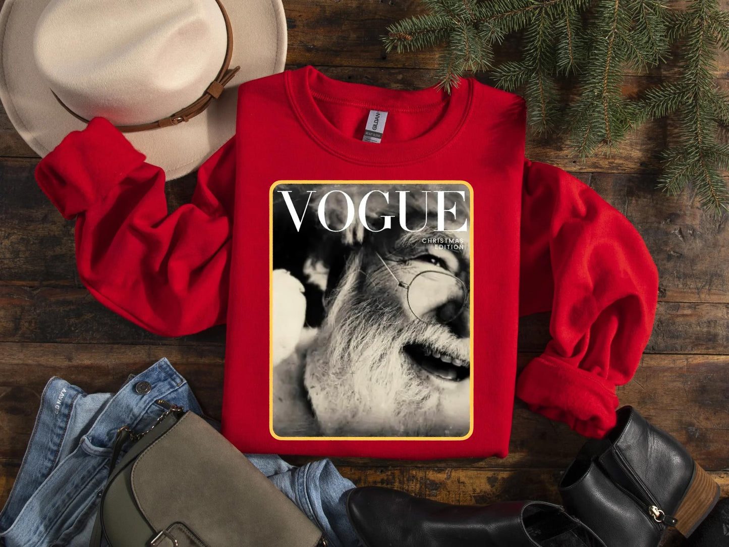 Christmas Magazine Graphic Tee and Sweatshirt