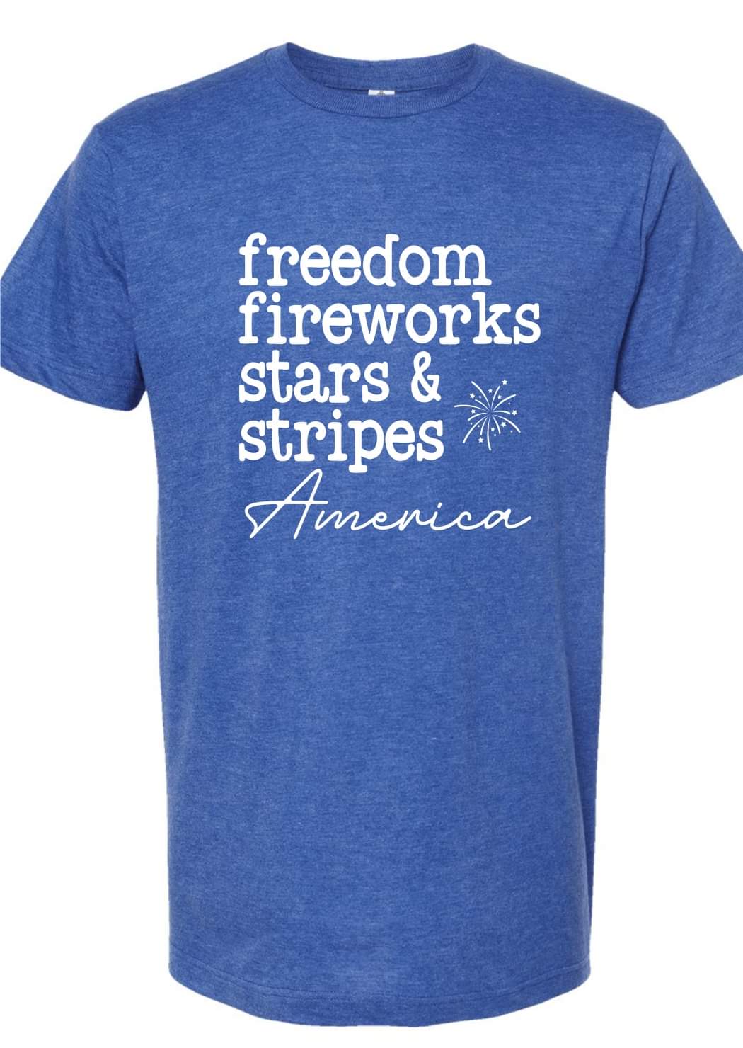 Freedom Fireworks Stars and Stripes Graphic Tee