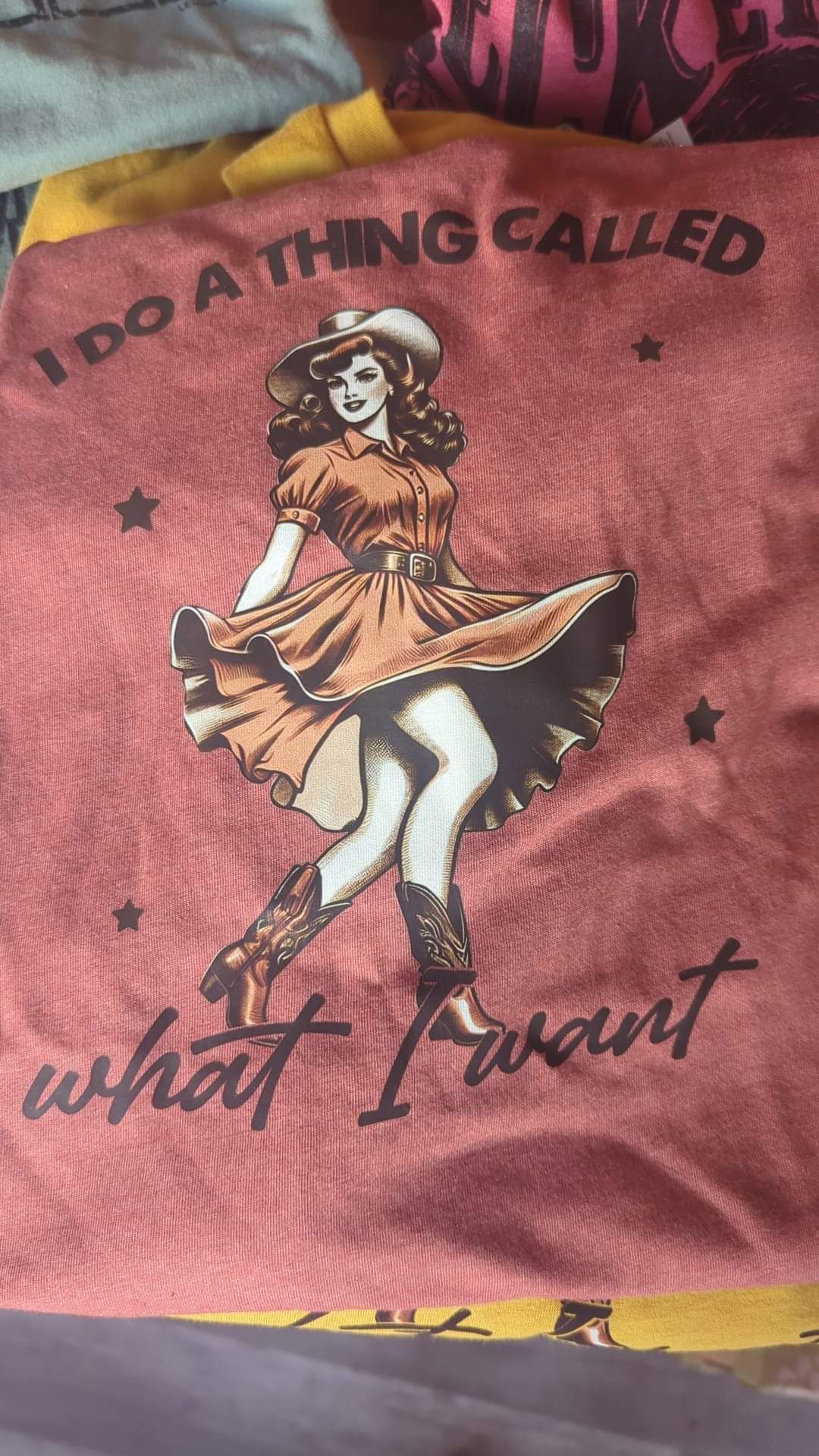 I Do A Thing Called What I Want Graphic Tee- Burnt Red