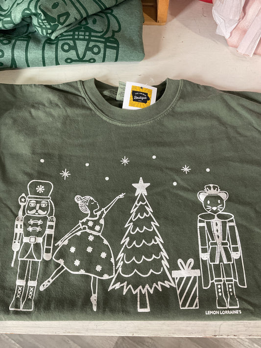 Nutcracker Ballerina Holiday Graphic Tee
