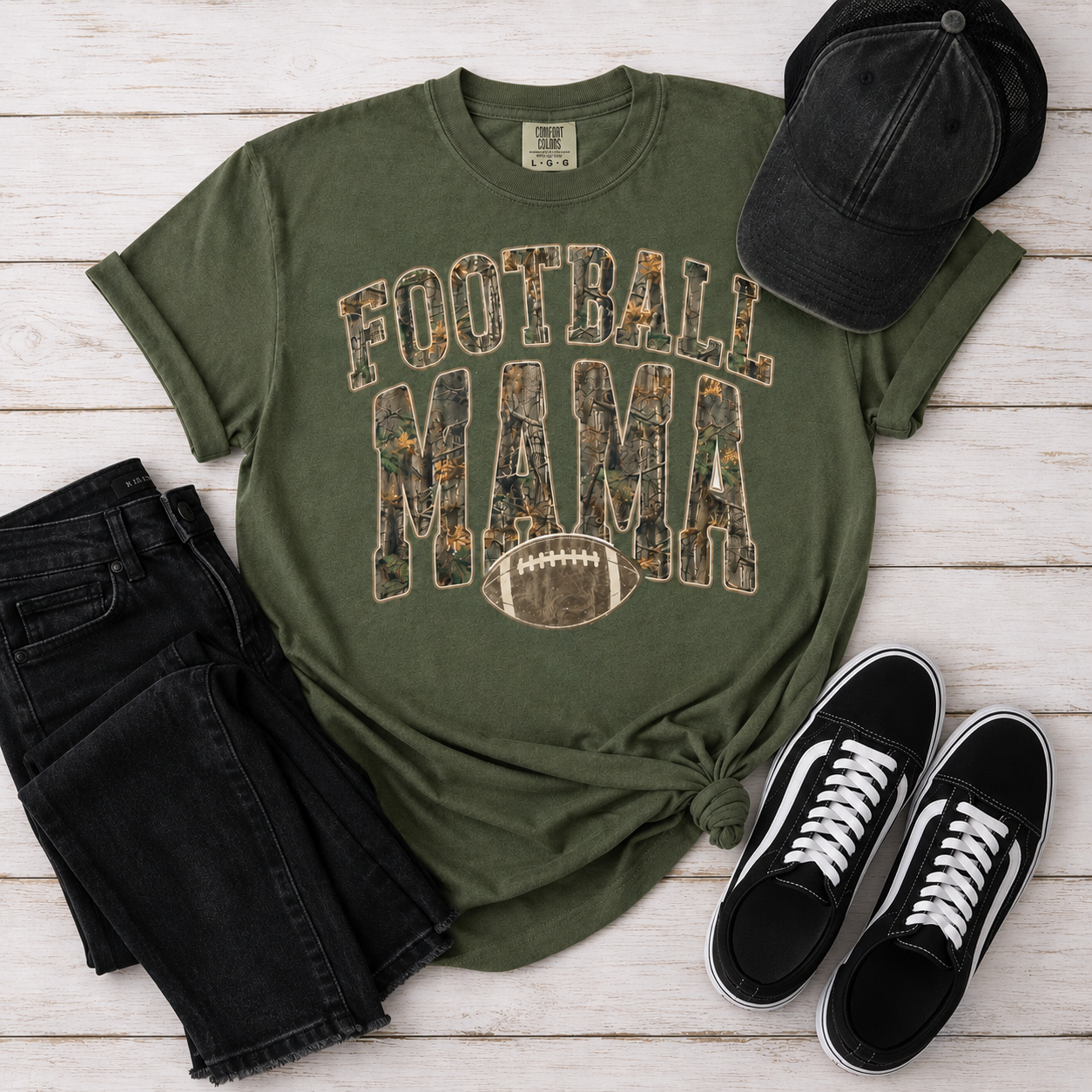 Football Mama Camo Tee