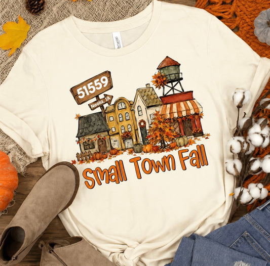 Custom Small Town Fall Tee