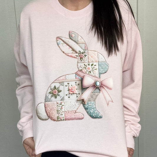 FP Patchwork Bunny Graphic Tee or Sweatshirt