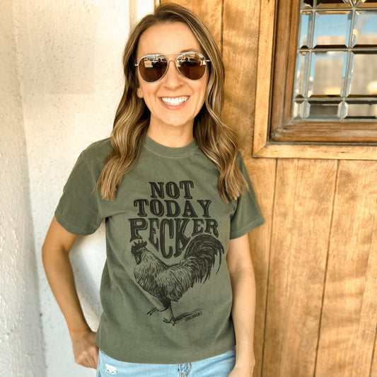 Not Today Pecker Tee - Green