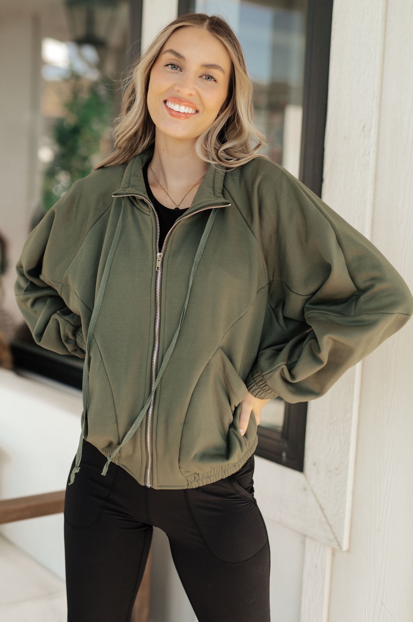 Miss You More Zip Up Sweatshirt