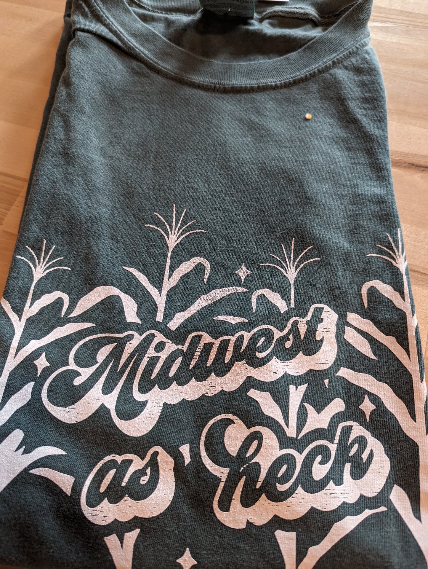 Midwest as Heck Graphic Tee - Green