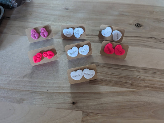 Clay Heart Earrings