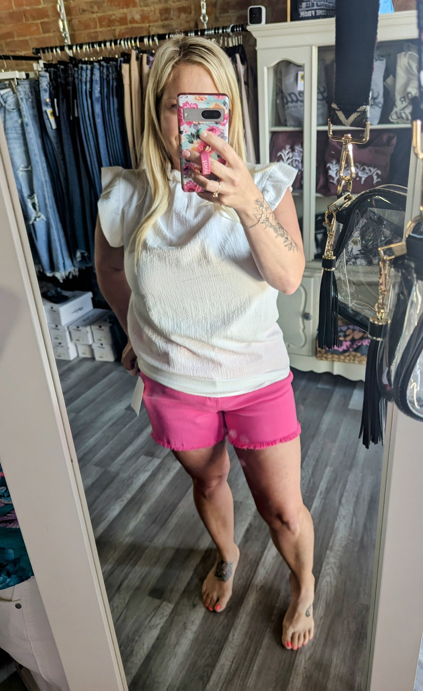 Judy Blue Hot Pink Shorts