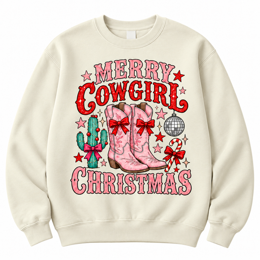 Merry Cowgirl Christmas Crewneck