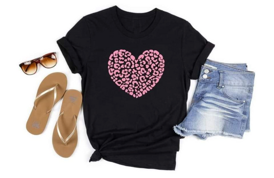 Leopard Hearts Tee