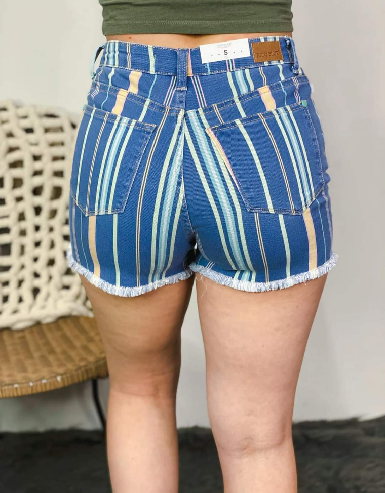 Judy Blue Striped Shorts
