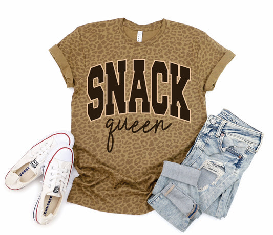 Snack Queen Leopard Tee