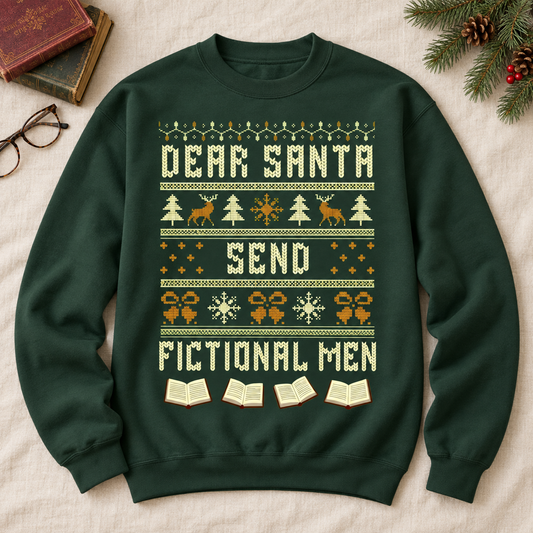 Dear Santa Send Fictional Men Crewneck