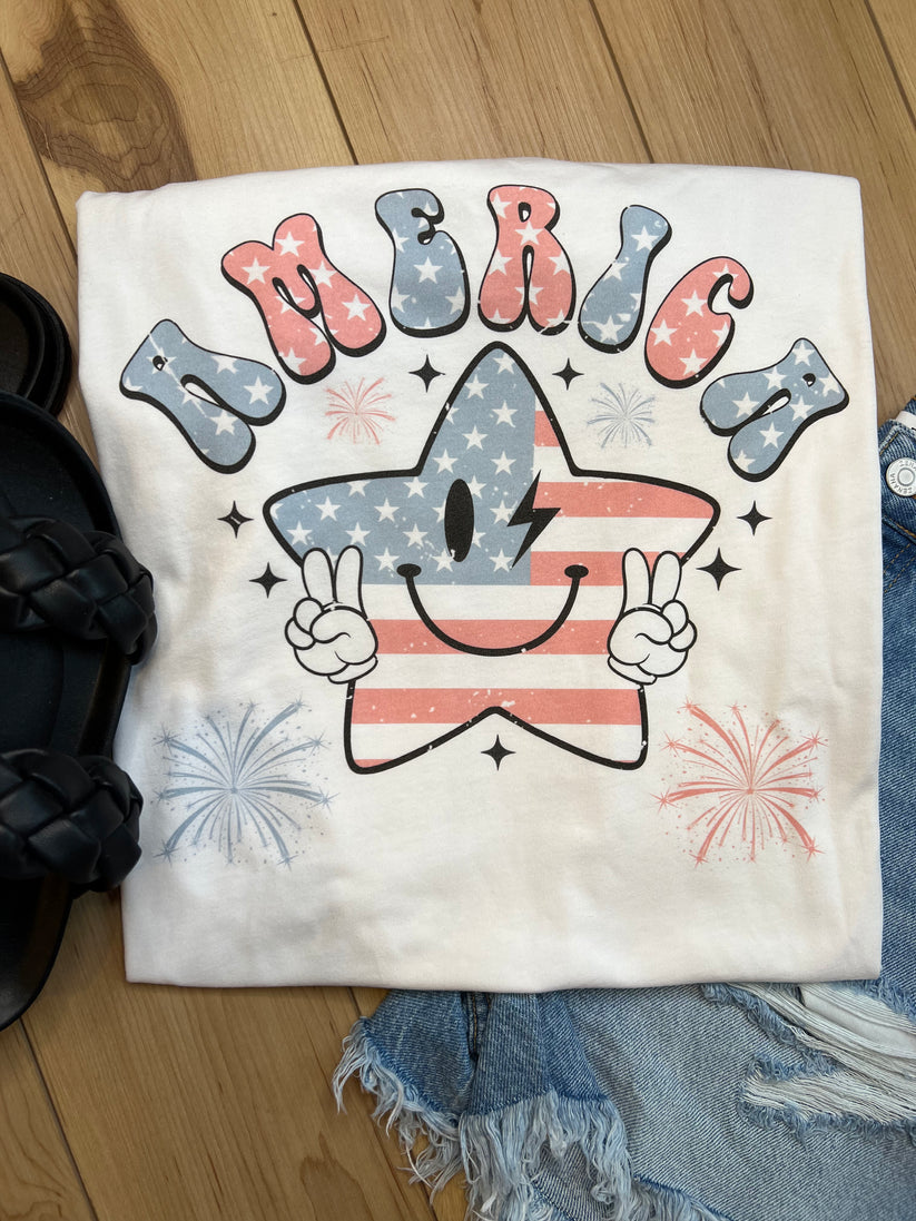 Retro America Star Graphic Tee