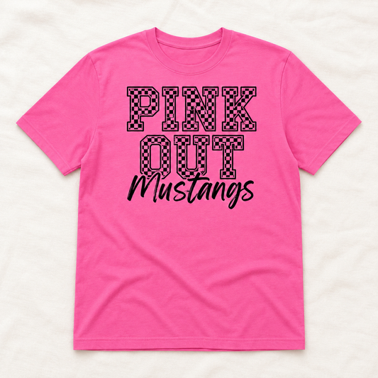 Custom Pink Out Checkered Tee
