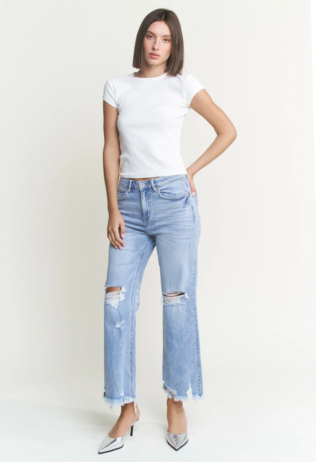 My Fav- Mica Denim High Rise Distressed