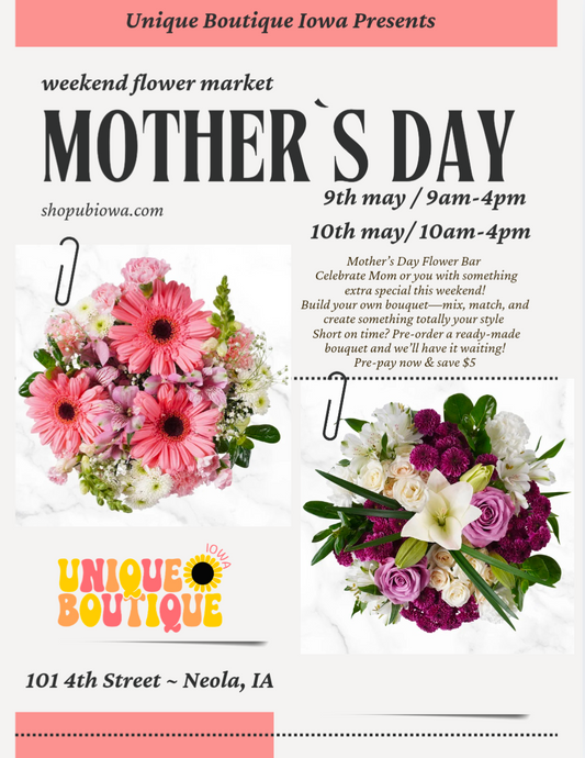 Mother's Day Flower Bar-  May 9th & 10th - PRE ORDER