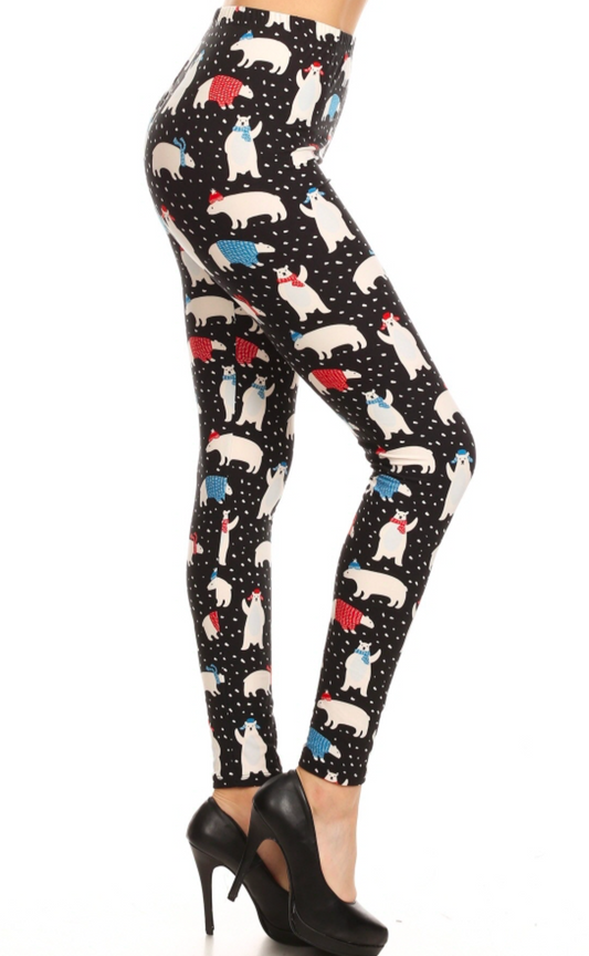 Polar Bear Holiday Leggings